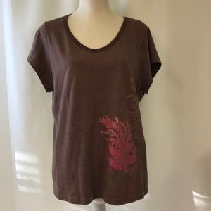Venezia Sport Brown Graphic Short Sleeve Tee 18/20